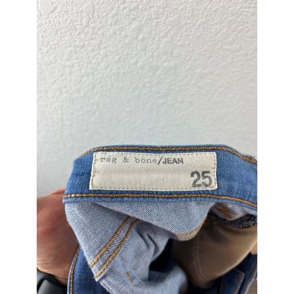 rag & bone Jeans the Capri Low Rise Light Wash Denim Raw Hem Women's Size 25 - Picture 9 of 13
